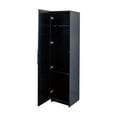 thumbnail image 7 of Tall Modern Stackable Wall Mounted Storage Cabinet with Movable Shelves and Doors,Wooden Wall Mounted Storage Cabinet for Bedroom, Living Room, Kitchen, Laundry Room, Bathroom and Garage, Black, 7 of 7