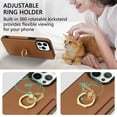 thumbnail image 2 of Allytech iPhone 11 Pro Case with Ring Holder, Slim Fit Cards Holder Cash Pocket Protective PU Leather TPU Shell Wallet Phone Case for Apple iPhone 11 Pro - Brown, 2 of 8