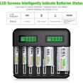 thumbnail image 6 of EBL Battery Charger for AA/AAA/C/D Rechargeable Battery with 1.2V NiMH Rechargeable AA Battery 2800mAh 8 Packs Combo, 6 of 7