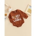 thumbnail image 2 of DcoolMoogl Baby Thanksgiving Outfit Girl Boy Turkey Gobble Romper Onesie Crewneck Sweatshirt Bodysuit Fall Winter Clothes, 2 of 7