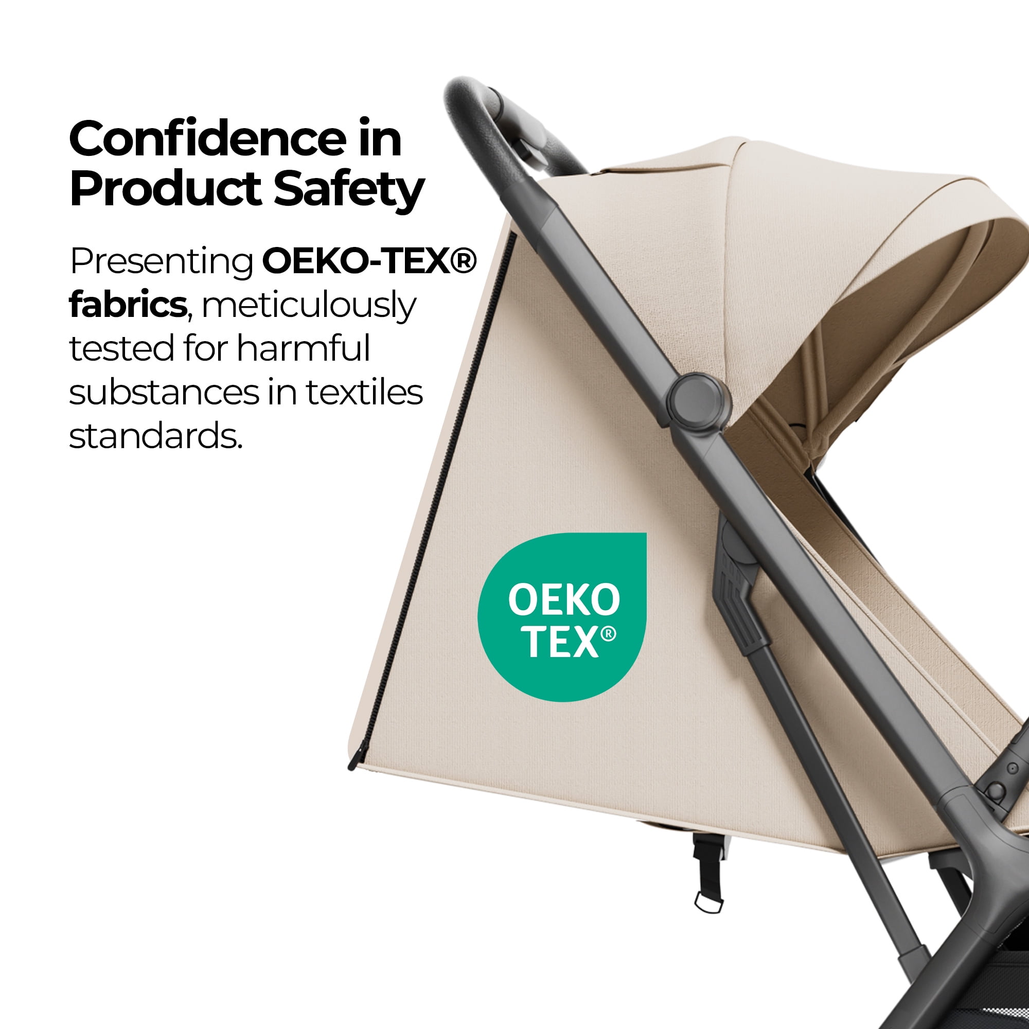 MAMA & BABY Packa Travel Stroller with One-Hand Automatic Folding, Ultra-Compact, Khaki, 18.3LB, Unisex