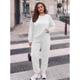 thumbnail image 6 of MINTREUS Women's Plus Pajama Set Warm Fleece Lounge Set Long Sleeve Sleepwear Ladies Ultrasoft Pjs, 6 of 7