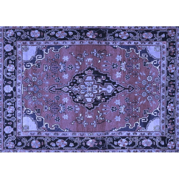 Ahgly Company Indoor Rectangle Persian Blue Traditional Area Rugs, 8' x 12'