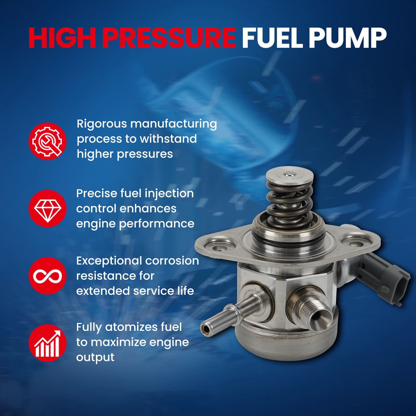 MOCA AUTOPARTS High Pressure Fuel Pump Fit for 2012-2013 Hyundai Accent Veloster 1.6L To 04/18/2013 & 2011-2012 Kia Soul 1.6L To 05/14/2012