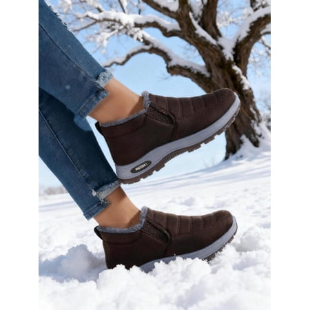 Womens Outdoor Sports Walking Shoes – Comfortable Soft Non-Slip Casual Flat Snow Boots for Women – Perfect for Work Thanksgiving & Christmas Gift Ideas