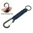 thumbnail image 3 of Uxcell Paracord Llavero, 2 Paquete de Lanyard Trenzado Clip de Llave Anillos en D Llavero de Supervivencia Azul, 3 of 6