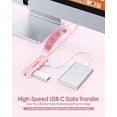 thumbnail image 3 of LENTION USB C Hub, 5-in-1 USB C to USB C Multiport Adapter with 2FT Long Cable, Type C Hub with 4 USB C Port & USB C Powered, USB C Splitter Extender for Laptop MacBook Pro/Mac Air/iMac, More(CE31), 3 of 11