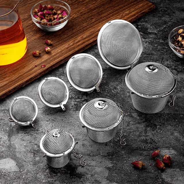 Barril de té de acero inoxidable 304, filtro de drenaje para té, guiso, sopa, caja de especias, bola marinada, utensilios de cocina