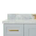 thumbnail image 6 of Ariel Taylor 49 In. Rectangle Sink Vanity With Carrara White Marble Countertop In Grey, 6 of 10