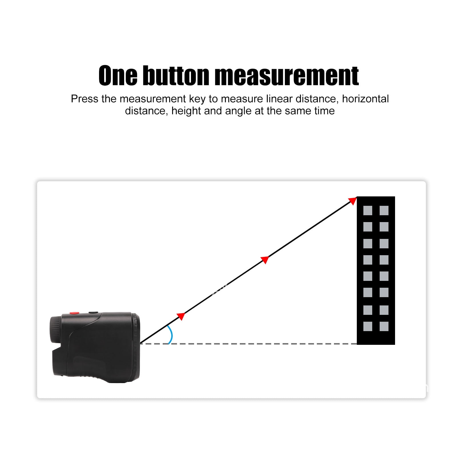 Nieyigj Golf Rangefinder with Slope Switch USB Rechargeable 6.5X Magnification 656 Yards / 600m Range Laser Range Finder Black