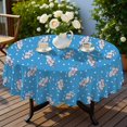 thumbnail image 4 of Pioneer Flower Floral Print Pattern Round Tablecloth 60 X 60 Inch, Wrinkle Resistant Wipeable Table Cloth for Kitchen Dining Picnic Patio Party, 4 of 6