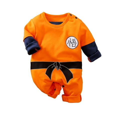 

Kucnuzki Baby Boy Winter Clothes 9 Months Baby Boys Casual Bodysuits 12 Months Baby Boys Long Sleeves Fake Two Pieces Bodysuits Orange