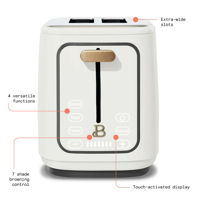 Beautiful 5-Speed 1000W Electric Juice Extractor with Touch Activated Display White Icing by Drew Barrymore