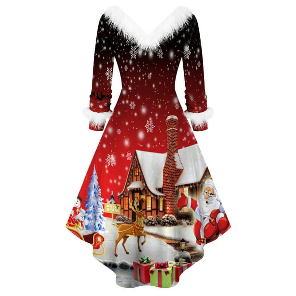 Womens christmas deals dress walmart