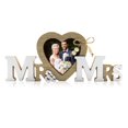 thumbnail image 1 of M. & Mme Forme de Coeur Cadre Design Exquis Beau Motif pour l'Affichage de la Photo Utiliser, 1 of 2