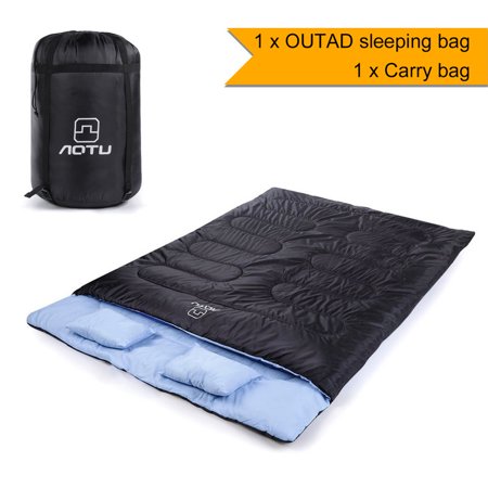 New Outad Double Sleeping Bag With 2 Pillows Length 86 6 Width New Outad Double Sleeping Bag With 2 Pillows Length 86 6 Width 59 8