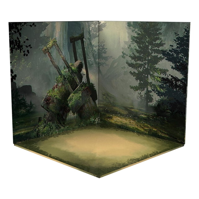 HILABEE 1:12 Backdrop Scene Storage Show for Action Figures Vehicle Scene Toy Dolls Forest