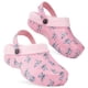 thumbnail image 1 of Zuecos Disney Stitch con forro polar para niñas, color rosa, talla 9.5/10.5 EE. UU., 1 of 6