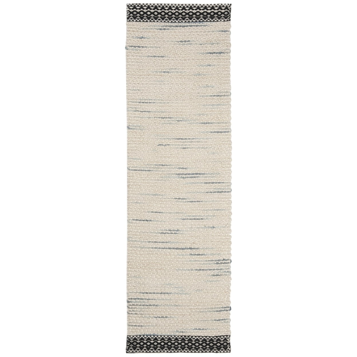SAFAVIEH Natura Briar Braided Striped Area Rug, Black/Ivory, 6' x 9'