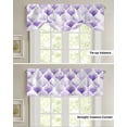 thumbnail image 4 of Watercolor Morocco Purple Art Kitchen Valance Curtain Window Valance for Living Room Bedroom Tie Up Valance Curtain, 4 of 6