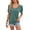 dark green, variant on liilaimic Puff Sleeve Tee Shirt Women V Neck Casual Puff Sleeve T Shirt Fashion Summer Tops for Daily Wear Travel Dating