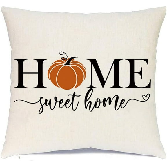 Fall Pumpkin Pillows Decorative Throw Pillows,Fall Pillow Covers 18x18 Inch,Thanksgiving Pillow Cases,Autumn Outdoor Lumbar Cushion Covers,Decor for Couch Bedroom Sofa Farmhouse