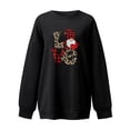 thumbnail image 4 of Moda mujer estampado o-cuello pulóver Tops manga larga cómoda blusa sudadera Pompotops  gfhjh15999, 4 of 4