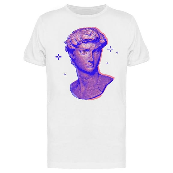 Michelangelo's David Bust T-Shirt Men -Image by Shutterstock, Male Large