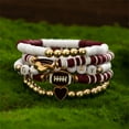 thumbnail image 5 of Stackable Football Charm Bracelet for Men and Women Elastic Band Bangle Jewelry, 5 of 20