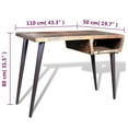 thumbnail image 3 of Bureau en Bois Récupéré avec Pieds en Fer, 3 of 4