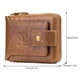 thumbnail image 1 of Leather Bifold Zipper Wallet for Men Travel Purse Pouch Gift, 1 of 5