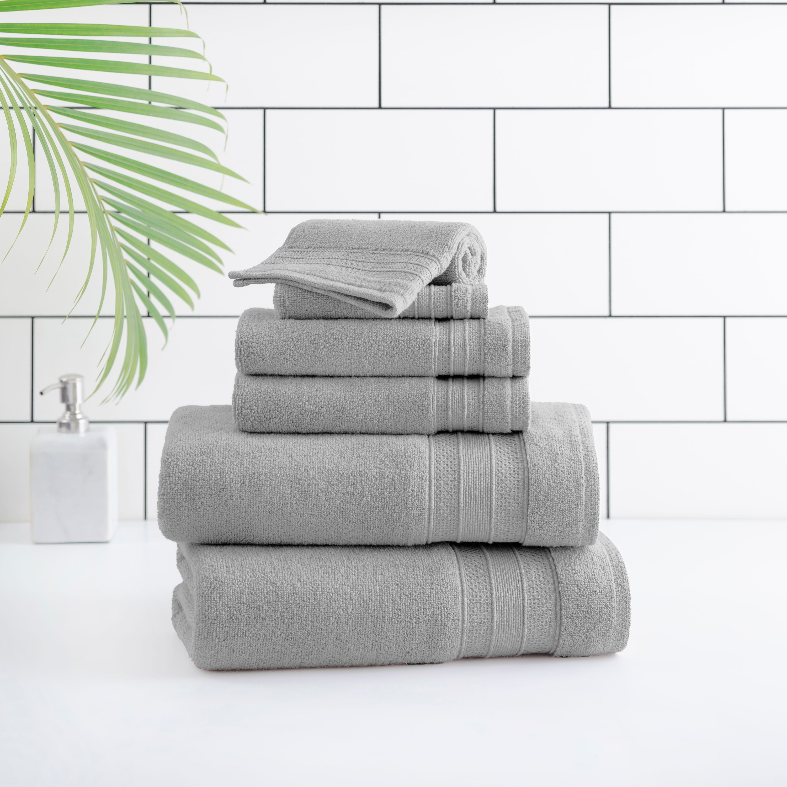 hometrends Solid 100% Cotton Bath Sheet, 1 Piece, 550 GSM, Highly Absorbent & Soft Bathsheet, Light Grey, 35" X 64"