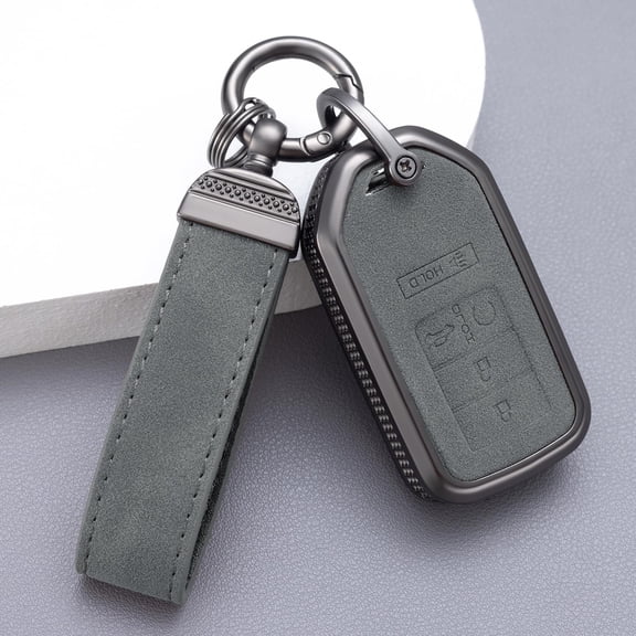 Compatible with Honda Key Fob Cover with Keychain Leather Key Case Protector for Honda Accord Civic CRV Pilot HRV Odyssey Ridgeline Passport