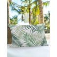 thumbnail image 6 of Outdoor Pillows Waterproof, Green Tropical Botanical Bedding Throw Pillows with Insert for Couch Sofa Bed, Summer Palm Leaves Plants 12x20 Inch Pillowcases Decorative Camping Patio Pillow Set of 1, 6 of 8