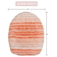 thumbnail image 3 of Home Weavers Gradation Collection Toilet Lid Seat Cover Bath Rug, 100% Cotton Soft Universal Fit for Standard Oblong Round Bath Room Bowl Lids, Washable 18"x18" Toilet Lid Cover, Coral, 3 of 7