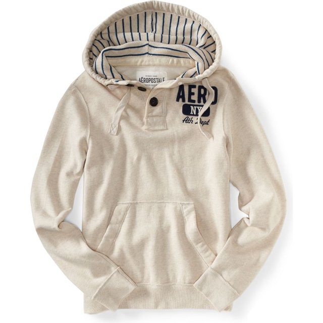 Sudadera con capucha Aeropostale para hombre color blanco roto tamaño mediano Sudadera