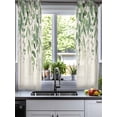 thumbnail image 2 of Green Leaves Sheer Curtains 54 Inch Length 2 Panels Set for Living Room/Bedroom, Summer Botanical Kitchen Curtains with Grommet Semi-Sheer Curtains Drapes Voile Window Treatments 42"x54"x2, 2 of 7