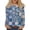 Blue, variant on WTOBBY Women's Floral Print Fashion Long Sleeve T-shirt with Round Neck Top Casual Wear Comfort Fit Soft Material Lightweight Fabric Daily Outfit Essential Stylish Layering Piece,Blue L
