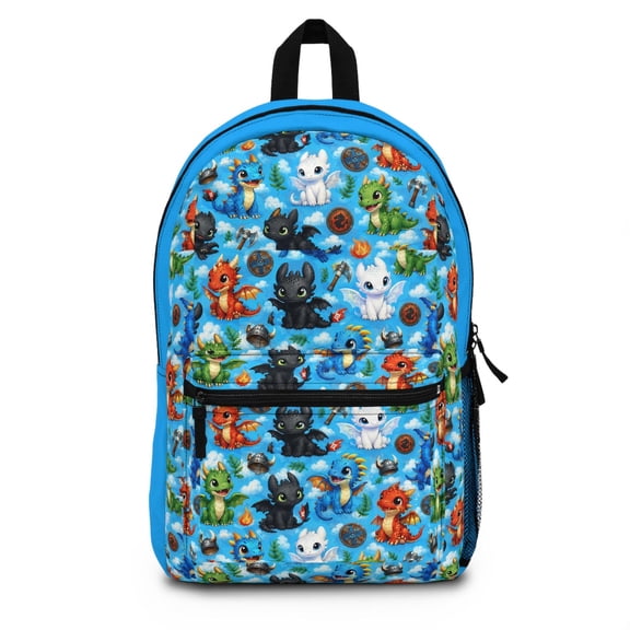 Dragon Print Backpack, Fantasy School Bag