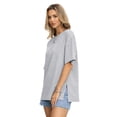thumbnail image 5 of SWQZVT Womens Oversized T Shirts Cotton Loose Fit Crewneck Short Sleeve Side Slit Summer Casual Basic Tee, 5 of 8