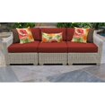 thumbnail image 2 of Ensemble de Meubles de Patio en Osier d'Extérieur 3 Pcs en Terracotta, 2 of 2