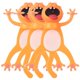 thumbnail image 1 of Separadores Animados CartoonMarkCat 3Pzas Gato Longitud 10cm PVC Naranja. Office Supply MXOAK-003, 1 of 2