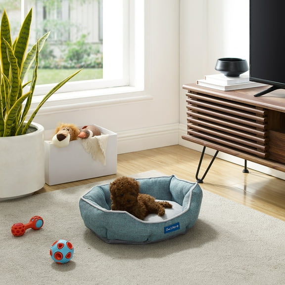 Sam's Pets Arthur Small Teal Hexagon Dog Bed