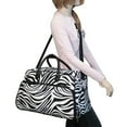 thumbnail image 3 of World Traveler Zebra 21-Inch Carry-On Rolling Duffel Bag - Pink Trim Zebra, 3 of 10
