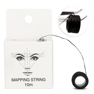 Walmeck 10m Thread Eyebrow Marker Thread Brows Point Pre-Inked Mapping  String Eyebrow Thread makeup Pre Inked PMU string 