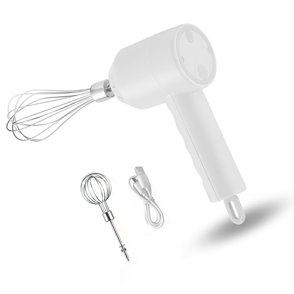 Egg Beater,Safe And Durable Electric Cordless Hand Mixer 3 Speed Kitchen  Handheld Mixer 20W with Egg Beater for Baking Handheld Mixer(白色)