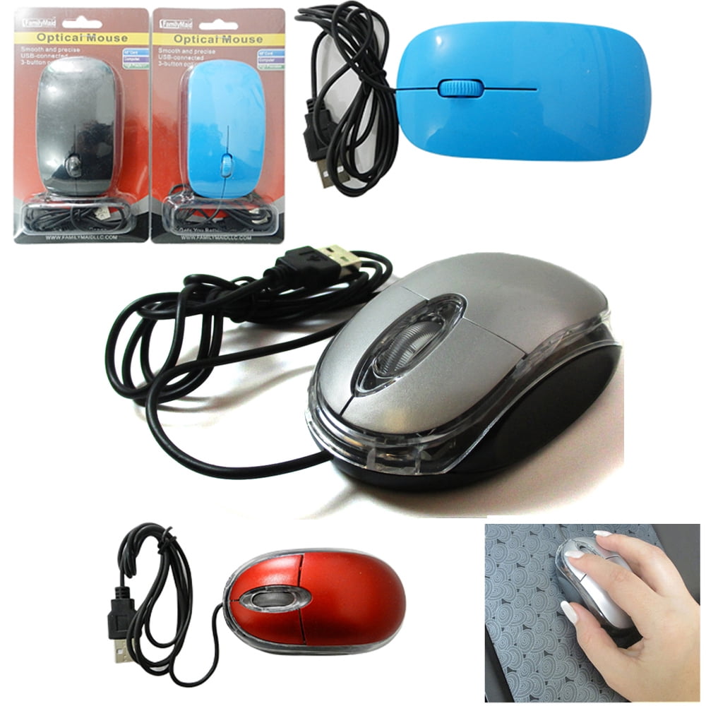 monster Conscious Pessimistic 5 Pack Wired USB Optical Mouse Light Scroll Wheel Mice Laptop Computer PC  Black - Walmart.com