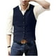 thumbnail image 2 of pstuiky Camisetas sin mangas para hombre, Blazer de moda para hombre, chaleco ajustado con cuello en V y botonadura lisa Chaleco de hombre xxl, 2 of 6