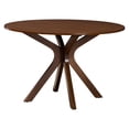 thumbnail image 4 of Baxton Studio Giuliana Mid-Century Modern Walnut Brown Finished Wood and Woven Rattan 7-Piece Dining Set, 4 of 10