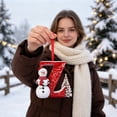 thumbnail image 4 of Qjidjing Snowman Alphabet Letter Ornaments for Christmas Tree, 3.15 inch, Red Xmas Hanging Decor, 2D Acrylic Pendants for Home Party , Letter Z, 4 of 6